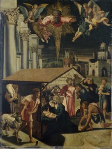 De Aanbidding van de Herders door Lambert Lombard